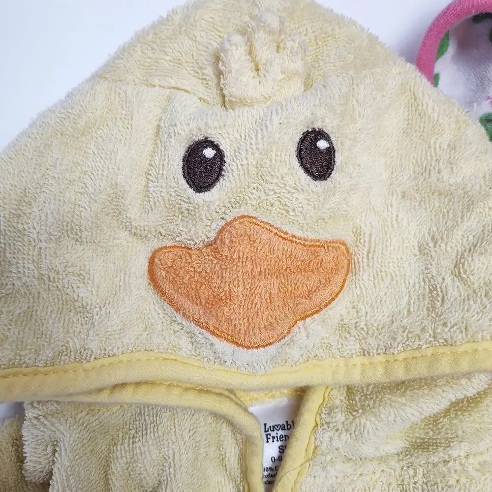 Baby Hooded Bath Robe Bundle 0–9M Duck & Frog Luvable Friends Carter’s